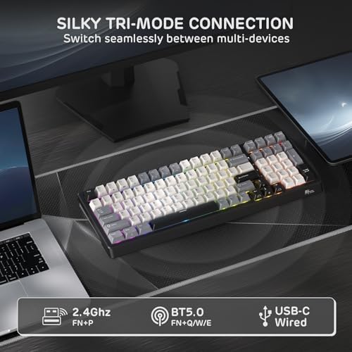 RK ROYAL KLUDGE F99 Wireless Mechanical Keyboard, Gasket Structure