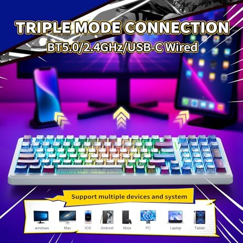 Aula F99 Wireless Mechanical Keyboard Creamy Computer Gaming Keyboards