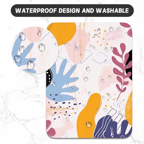 Small Mouse Pad, Mini Mouse Pad 6 x 8 Inch, Thick Rubber Waterproof Mouse Mat, Cute Mousepad for Women Men Wireless Mouse Laptops Home Office, Art Seamless Patterns