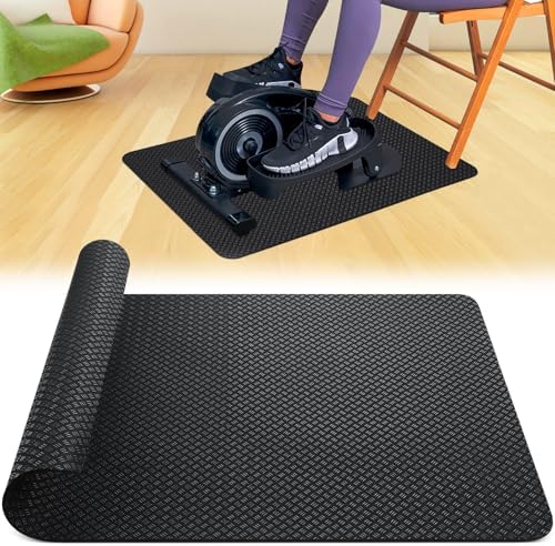 TOBWOLF Non-Slip Workout Mat for Ellipse Leg Exerciser, Ellipse Machine Mat, Exercise Mat for Under Desk Ellipticals, Suitable for Electric Seated Foot Pedal Exerciser, Stability & Floor Protection