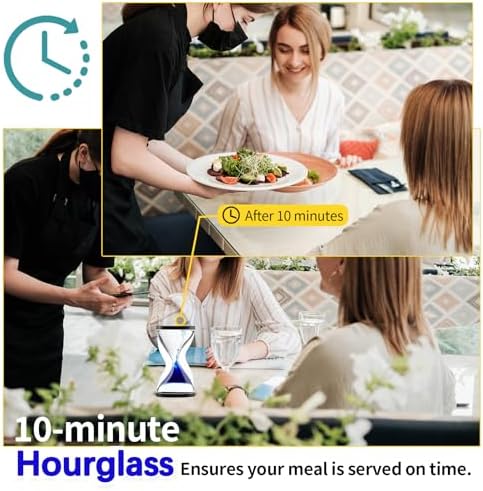 Upward Sand Timer Hourglass, 10 Minutes Sandglass Timer Sand Clock for Games Classroom Kitchen Home Office Decoration, L69 x B29 x H153 mm (Blue)