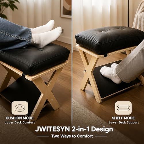 Foot Rest Under Desk, Ergonomic Wooden Desk Foot Rest
