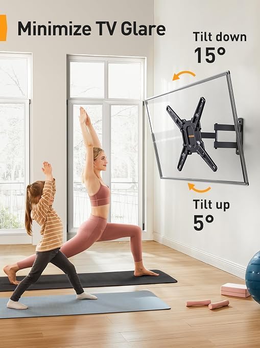 Perlegear Full Motion TV Mount for 26–65 inch TVs up to 82 lbs