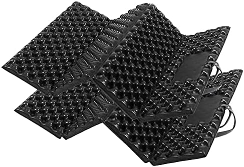 REDCAMP Ultralight Foam Backpacking Sit Pad, Foldable Waterproof Z Hiking Sitting Pad Insulated Stadium Seat Cushion with Strap for Outdoor Camping Picnic, Blue/Black/Yellow
