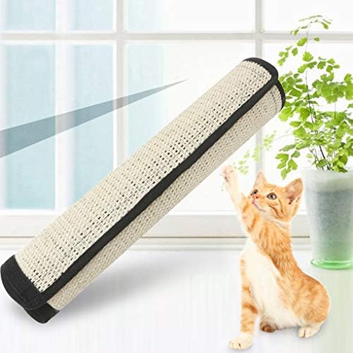 Sisal Pad Natural Grinding Claws Cat Scratching Mat Scratcher Replacement for Cat Tree Stretching Wrap Around Chair Desk Legs Furniture Protection (L:40.5 * 30cm, Wrap Style)