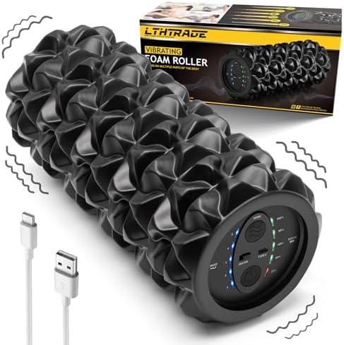 Vibrating Foam Roller, 5-Speed Electric Roller, Rechargeable