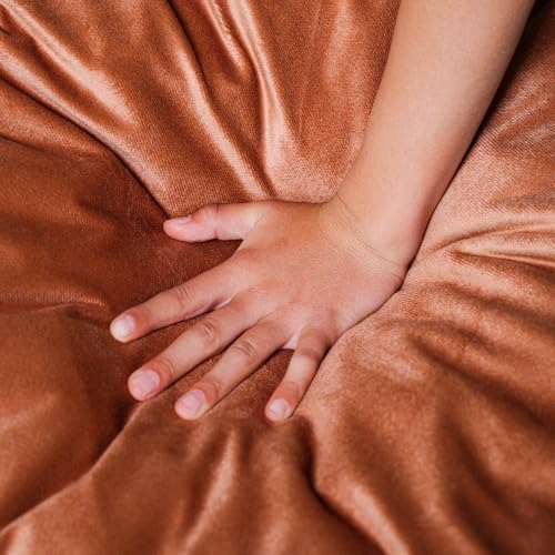 Big Joe Fuf 3.5Ft Foam Bean Bag Chair for Kids, Teens, Bronze Plush Soft Polyester, 3.5 Foot Large Ultra-Soft Seat for Gaming, Bedroom, Reading Nook