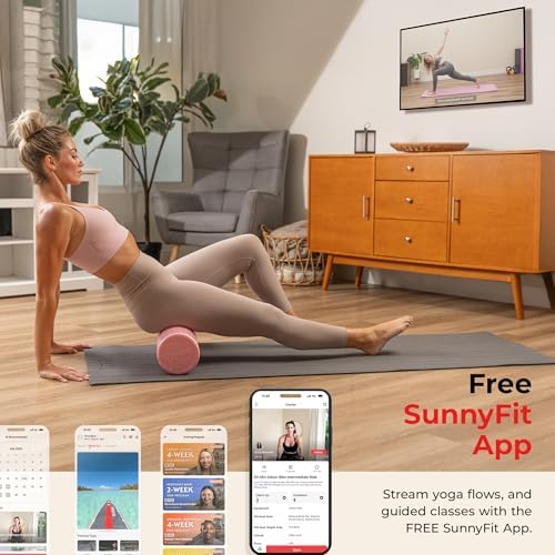 Sunny Health & Fitness 36" Pink High-Density Yoga Foam Roller
