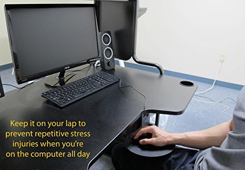 MOJO Beanbag Ergonomic Mousepad - Comfortable Mouse Pad for Sofa, Bed, Lap, Couch, and Anywhere Else (Black Leather)