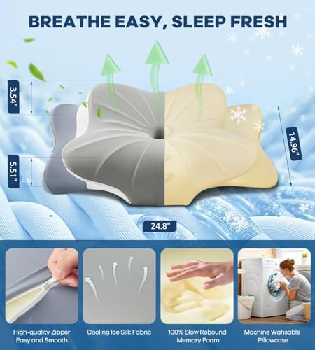 DONAMA Cervical Pillow for Neck and Shoulder Pain Relief