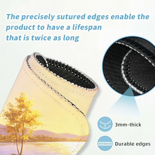 Small Mouse pad, with Edge-Sewn Design, extends Service Life by Twice, occupying the Optimal Size for the Mouse and Wrist Position. (Moon)