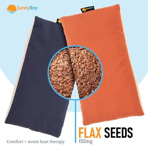 SunnyBay Microwavable Neck and Shoulder Heating Pad, 6x11 Inches, 2 Pack