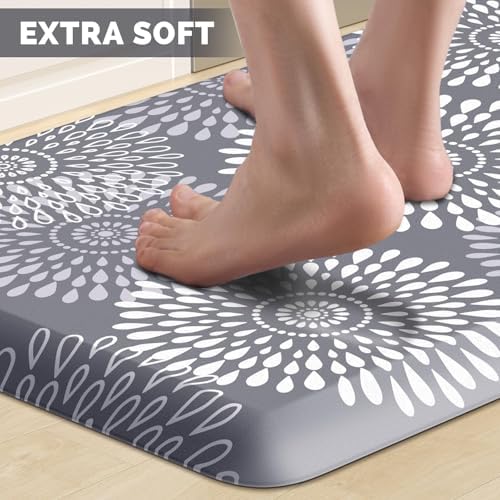 Kitchen Mat Water-Resistant Kitchen Rugs Cushioned Anti-Fatigue Floor Mat