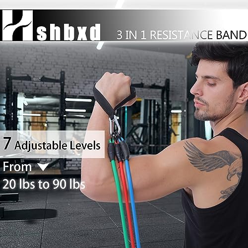 Resistance Bands with Handles and Door Anchor for Home Workouts