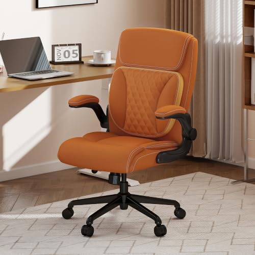 Youhauchair Executive Office Chair, Leather Computer Desk Chair, Brown