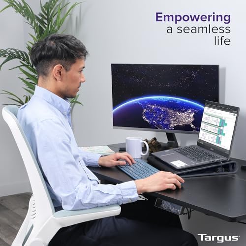 Targus 17 Inch Dual Fan Lap Chill Mat - Soft Neoprene Laptop Cooling Pad for Heat Protection,Fits Most 17" Laptops and Smaller - USB-A Connected Dual Fans for Heat Dispersion (AWE55US),(Pack of 8)