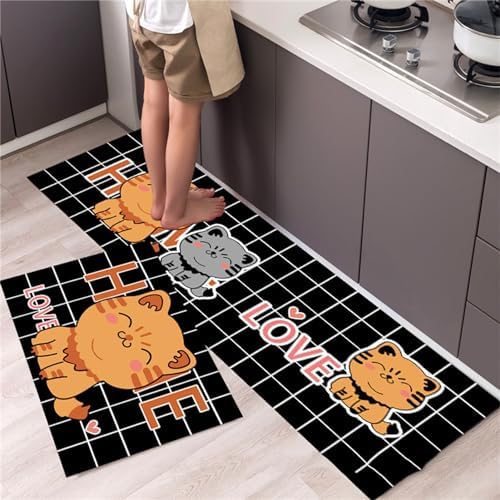 GLOGLOW Office Standing Desk Mat Polyester Floor Mat Anti Fatigue Pad Alternative, 0.5 Inch Thick Cushioned Support, for Professional Workstations and Crafts (40 * 60cm)