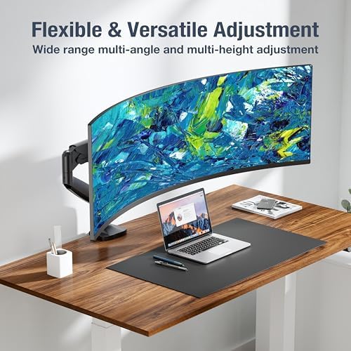 AVLT Single 17"-45" Monitor Arm Desk Mount Premium - Black