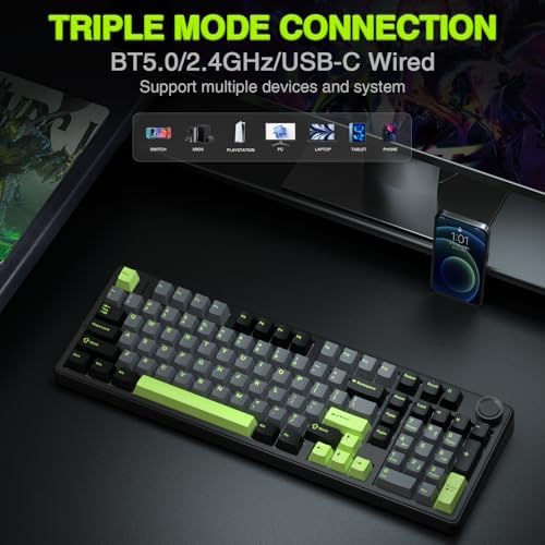 AULA F99 Pro Wireless Mechanical Keyboard with Number Pad, Knob, 99 Keys