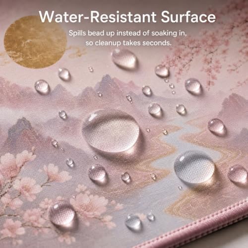 XXL Desk Mat 31.5x15.7 Inch Cherry Blossom Japanese Mouse Pad