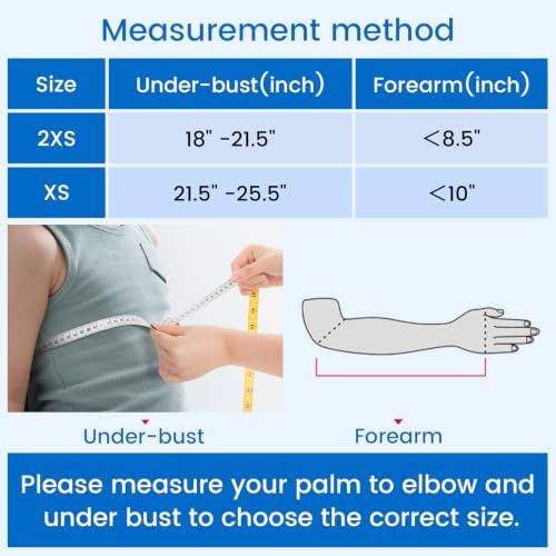 Velpeau Pediatric Arm Sling Shoulder Immobilizer for Kids, Blue Right 2XS