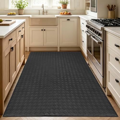 Kitchen Mats and Rugs Cushioned Anti-Fatigue, 35.4" x 59.1", Black