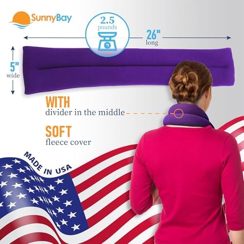 SunnyBay Heating Pad, Neck and Shoulder Wrap, 26x4 inch, Purple
