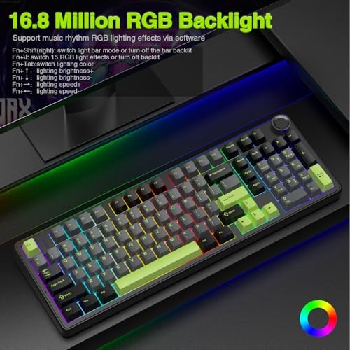 AULA F99 Pro Wireless Mechanical Keyboard with Number Pad, Knob, 99 Keys