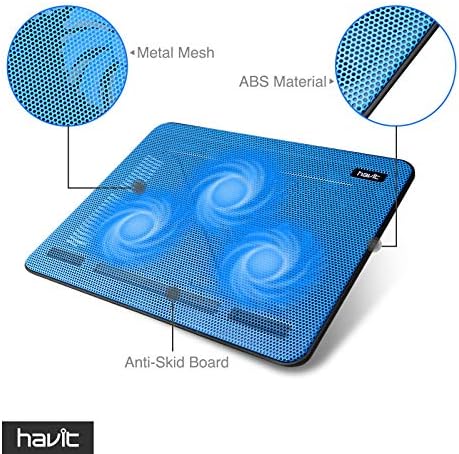 havit HV-F2056 Laptop Cooling Pad for 15.6-17 Inch Laptops, Blue
