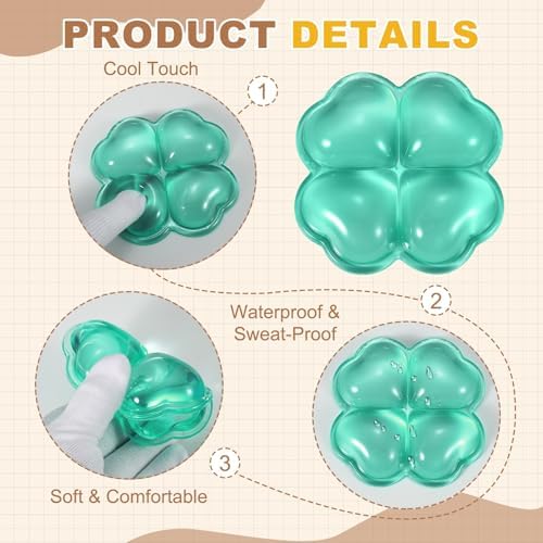 PATIKIL Gel Wrist Rest, Wrist Support for Mouse Four-Leaf Shape Ergonomic Mouse Pad Soft Silicone Support Comfortable Cushion for Computer Gaming Office Home, Green