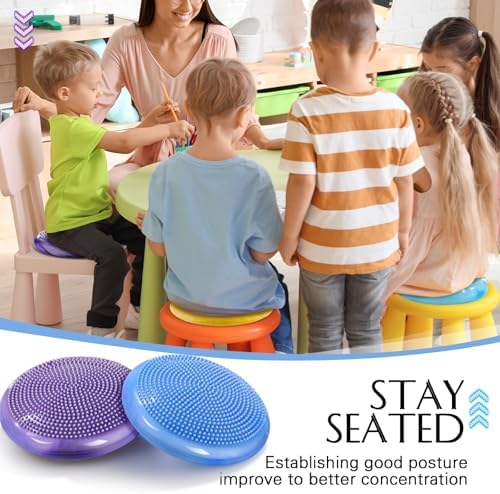 WinnerWhy 8 Pcs Wobble Cushion with Cloud Design Wiggle Seat for Sensory Kids Flexible Sensory Seating Balance Disc for Classroom Elementary Office Home