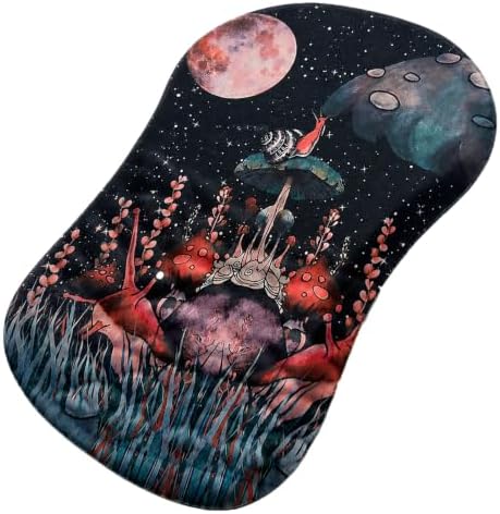 Ergonomic Mouse Pad with Wrist Rest, Mouse Pad with Memory Foam Massage Support, Non-Slip PU Base, Comfortable Typing Cushion for Home Office Computer Laptop, Snail