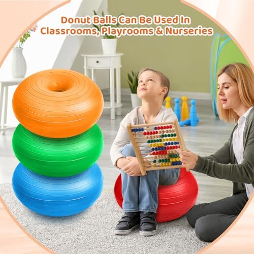 Lewtemi 4 Pcs Flexible Seating for Classroom Elementary 20'', Rainbow Color