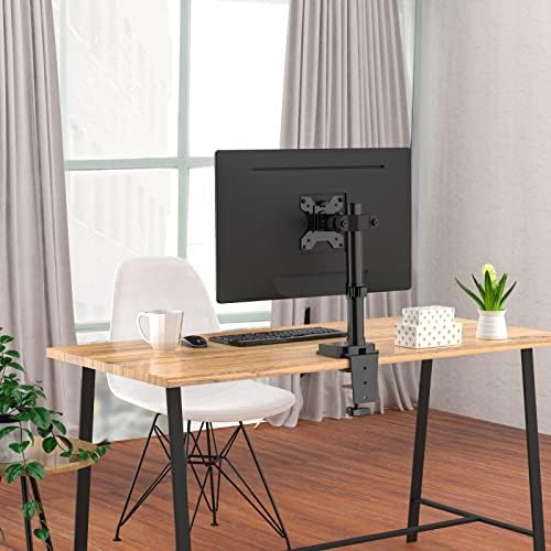 WALI Monitor Pole Mount for Universal Monitor Mounting System, Pole Mount Bracket Fits 1.1 to 2.4" Diameter Pole, Up to 32" Screens, Mounting Holes for 75 x 75mm and 100 x 100mm (VES02), Black