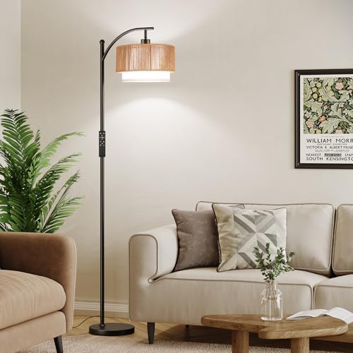 SUNMORY Arc Floor Lamps for Living Room with 12W Remote and Dimmable Bulb