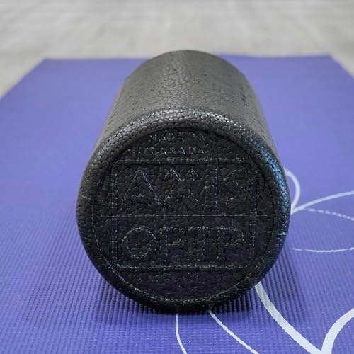 OPTP AXIS Firm Density Foam Roller – Round, Black, 12"L X 6"