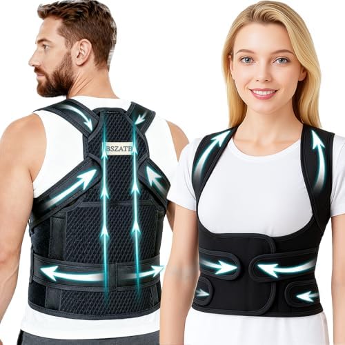 Posture Corrector for Women and Men Back Pain Relief,Full Back Brace Support for Office Desk Workers, Posture Brace for Upper and Lower Back Pain Relief, Small(Waist 24-29Inches)