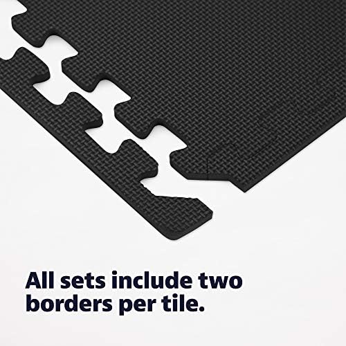 We Sell Mats Interlocking Foam Floor Tiles - 3/8" Thick Black 36-Pack