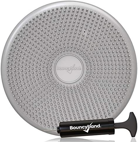 Bouncyband – Wiggle Seat – Silver, 13” D – Large Sensory Cushion for Kids