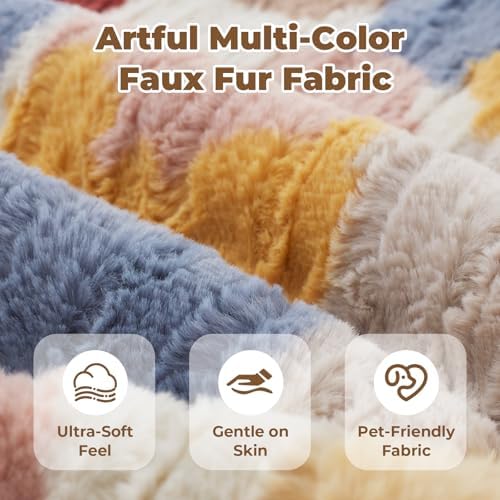 Achicsofar Bean Bag Chair for Adults Teens, Comfy Faux Fur Beanbag Armchair