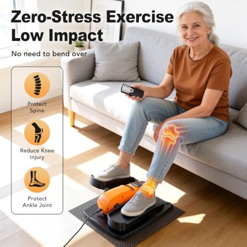 Under Desk Elliptical Leg Exerciser While Sitting for Seniors