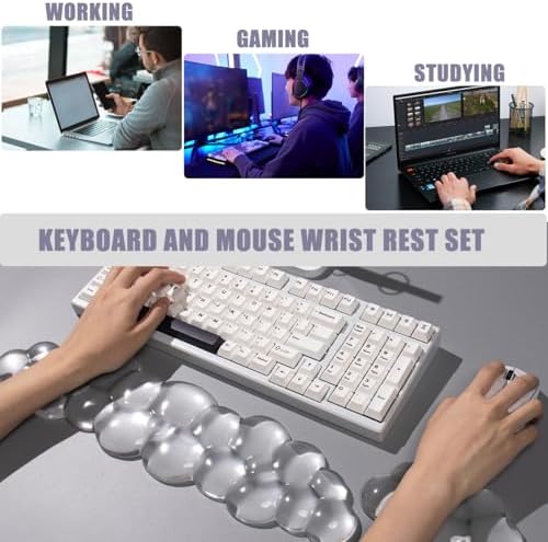 Gel Keyboard and Mouse Wrist Rest, Cloud Wrist Pad for Computer Keyboard