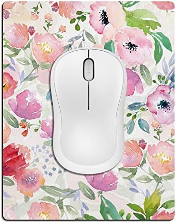 Small Mouse Pad Cute, Mini Mouse Pads for Wireless Mouse and Laptop, Travel Mousepad with Designs - Colorful Floral, Portable Mousepads - 5.5 x 7 in, Desk Decor for Women