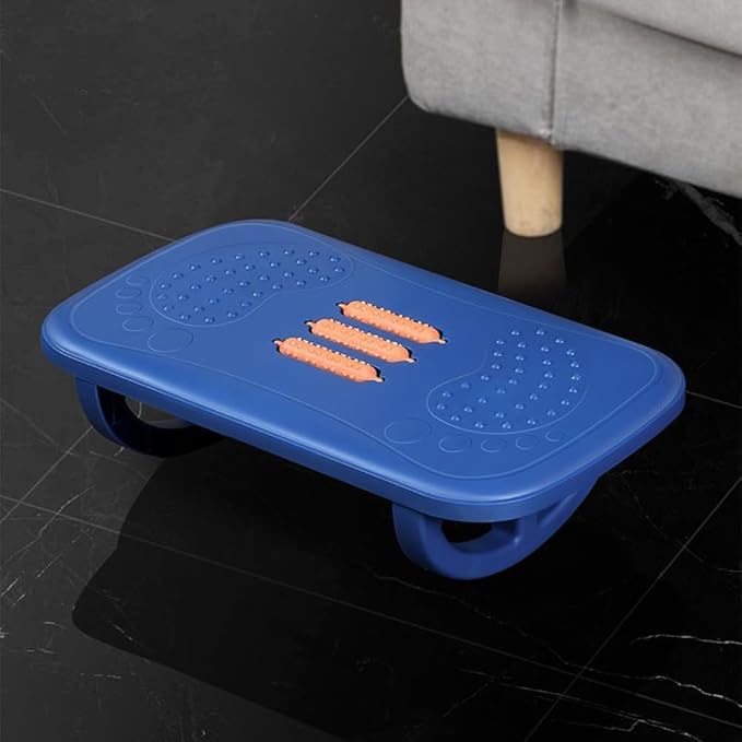 Desk Foot Pedal Desk Under Rocking Foot Pedal is Suitable for Home, Office, car, Plane, Long-Distance Travel Essentials to Relieve Joint Stiffness and Swelling (Blue)