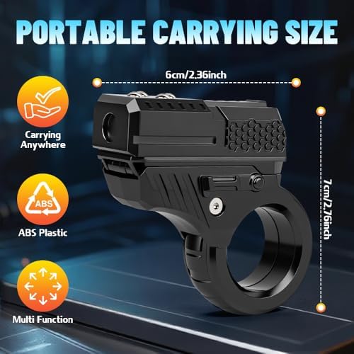 3D Fidget Slider for Kids Adults, Fidget Ring Cliker, Plastic 5 in 1 EDC Fidget Spinner Desk for Stress Relief, Finger Hand Roller Birthday Gifts for Office Boyfriend Men Teen