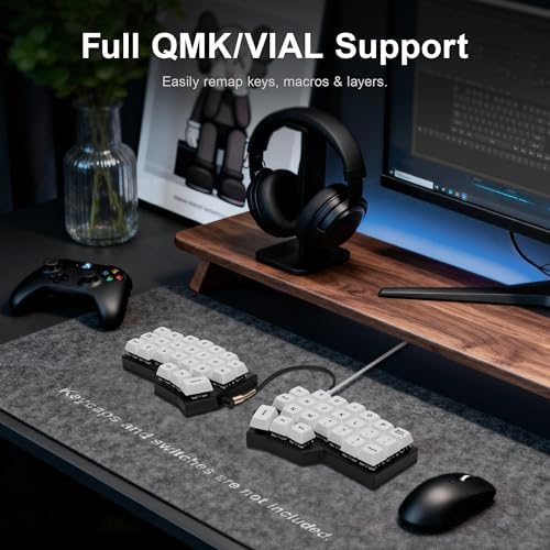 YIVU Corne V4 Split Ergonomic Mechanical Keyboard DIY Barebone Kit, Wired