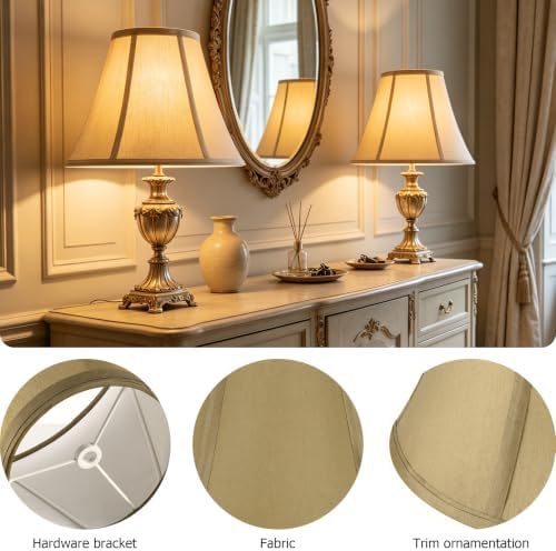 GO&SO Bell Lamp Shade Gold Medium 6" Top x 13" Bottom x 9.8" High