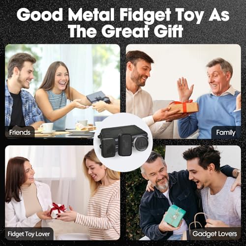 Fidget Slider 3 Pack, EDC Magnetic Metal Fidget Toys Adults