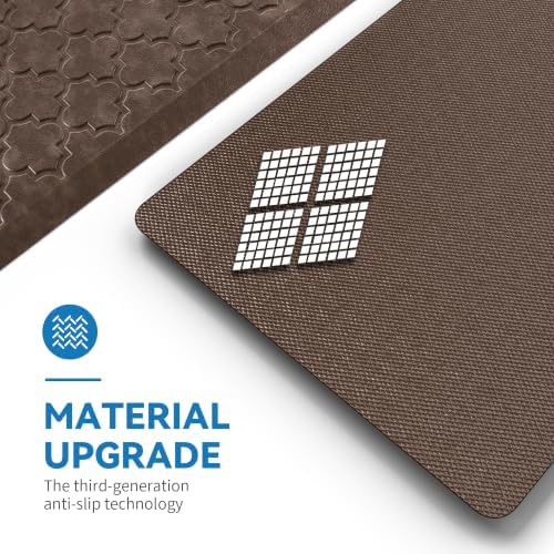 Kitchen Mats for Floor, Wide Long Anti Fatigue Cushioned Mat, Brown