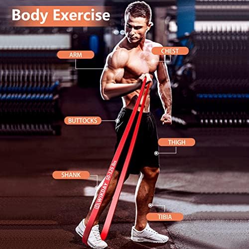 WIKDAY Resistance Bands for Working Out, Exercise Bands, Workout Bands, Pull Up Assistance Bands for Body Stretching Training Physical Therapy Muscle Training for Men & Women